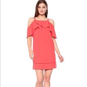 Crepe Cold Shoulder Shift Dress